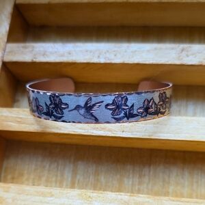 Copper Bracelet with Floral Design
